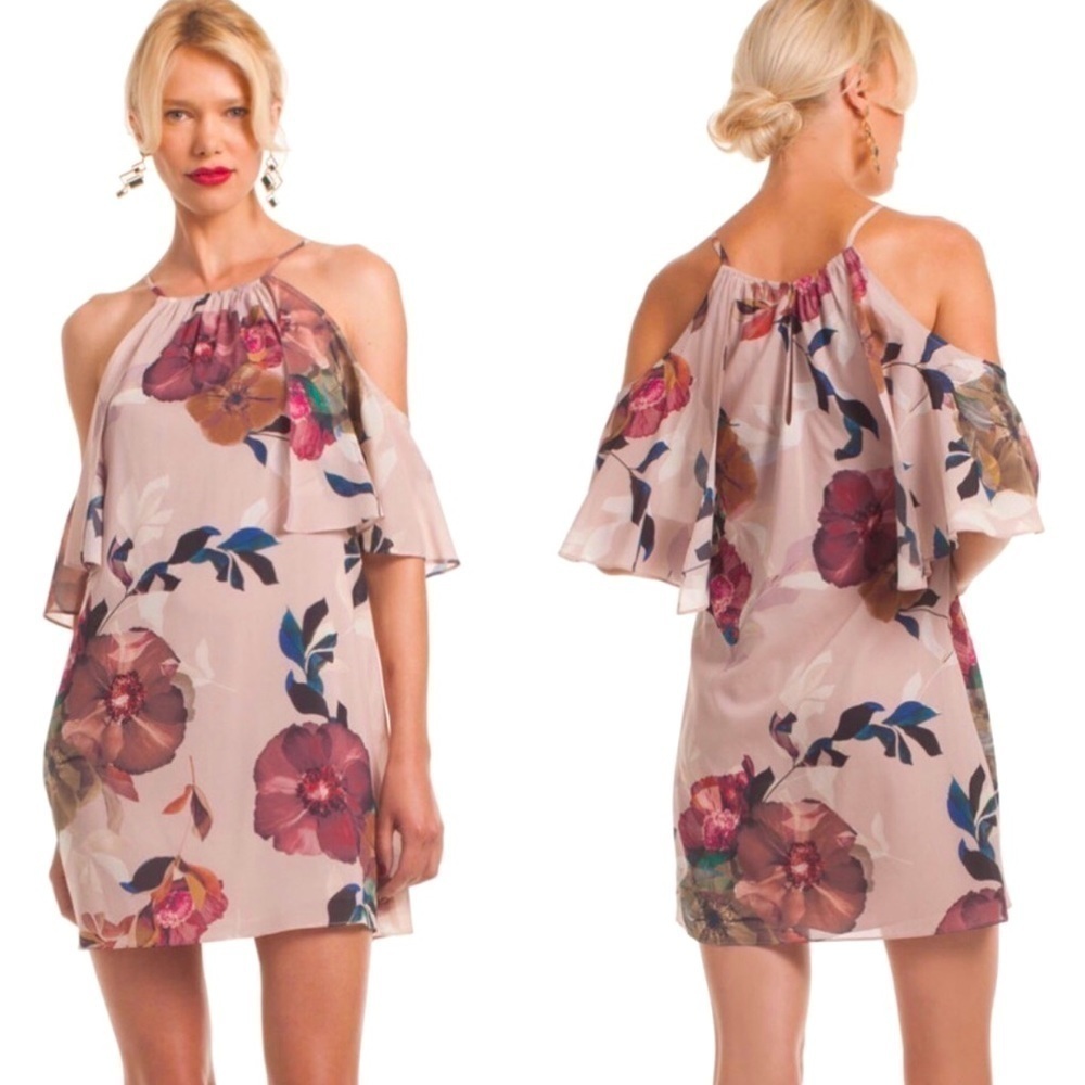 Trina Turk Seraphima Floral Cold Shoulder Dress